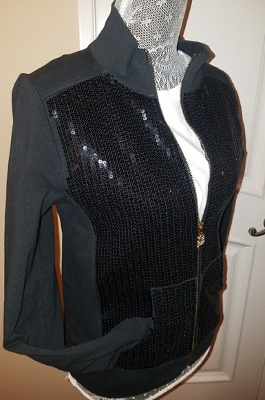 SOLD!! BCBG Maxazria Zip Front Bomber Jacket - Picture 3 of 7